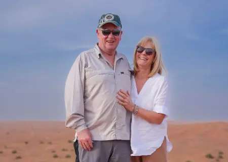 Judy Pendlebury in the Traway Desert