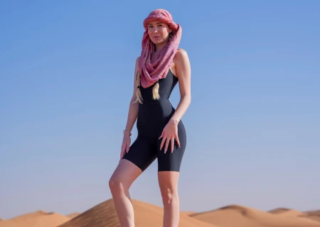 Sabrina in a Trawey desert