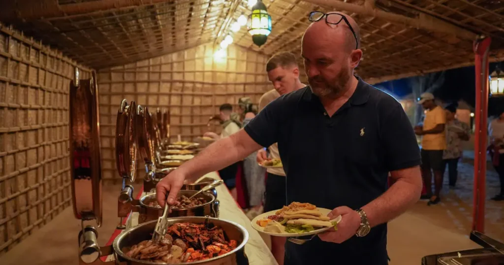 he standard buffet experience often involves long queues and self-service—a major contrast to Trawey Tours' premium table service.