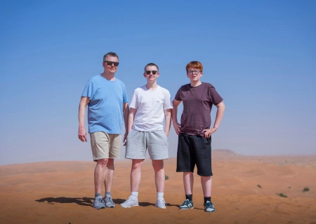 Greg, Oliver & Joshua in Trawey Desert