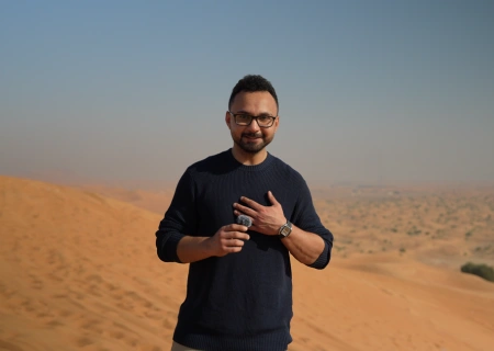 Khalifa Al Ghassab in the Trawey Desert