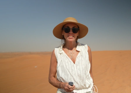 Emma in the Trawey Desert Safari